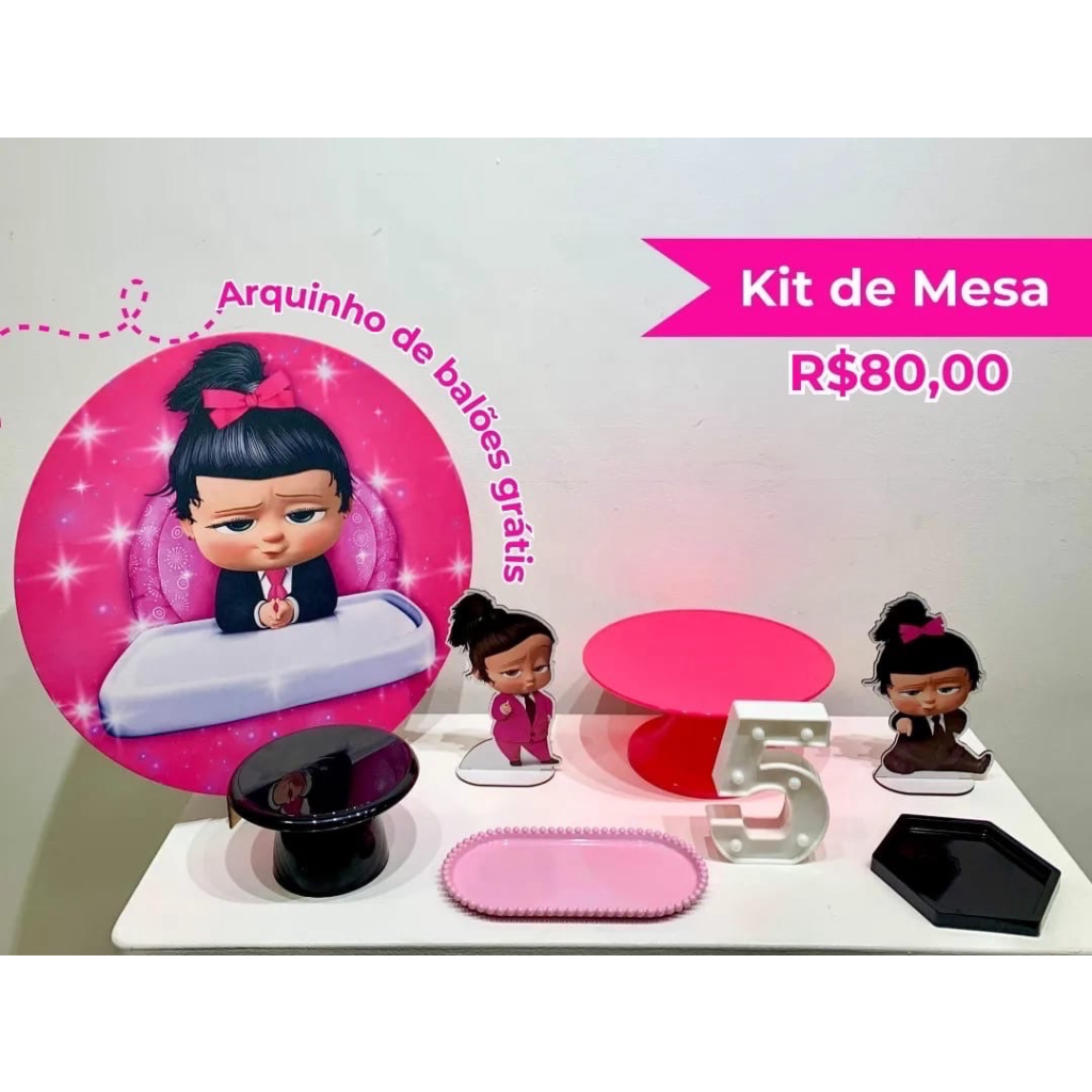 Kit de Mesa Poderosa Chefinha - Creare Decorações 