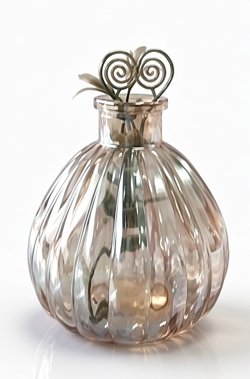 Vasinho Vidro Dourado - Creare Decorações 