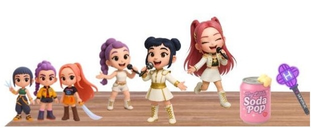 Display de Mesa Guerreiras Do K-Pop Cute - Creare Decorações 