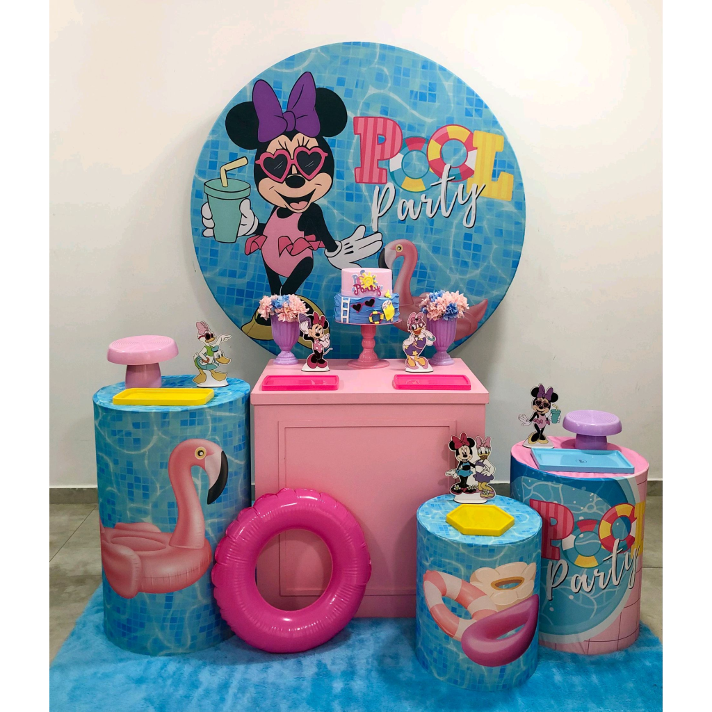 Minnie Pool Party - Kit 2 - Creare Decorações 