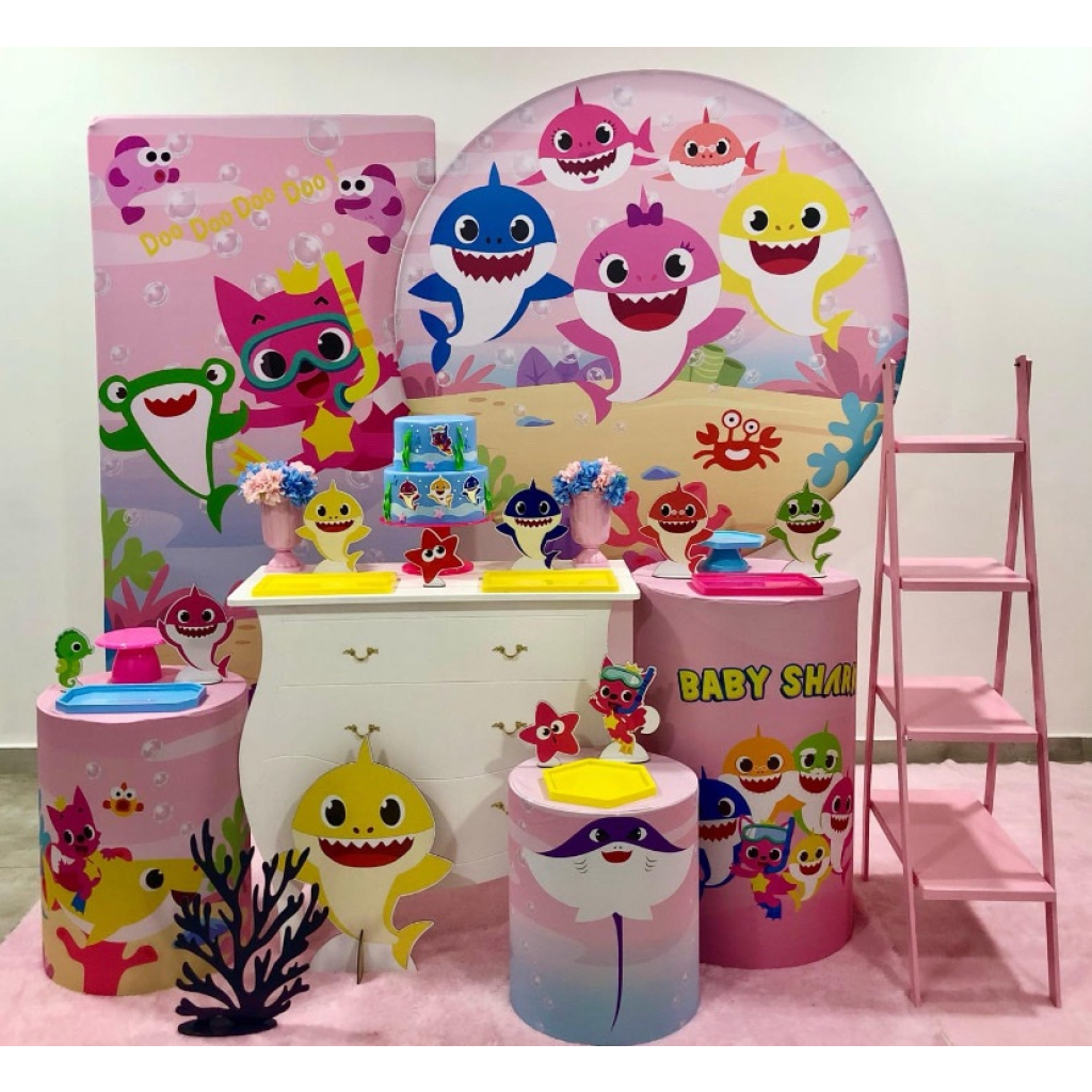 Baby Shark Menina Kit 3 - Creare Decorações 