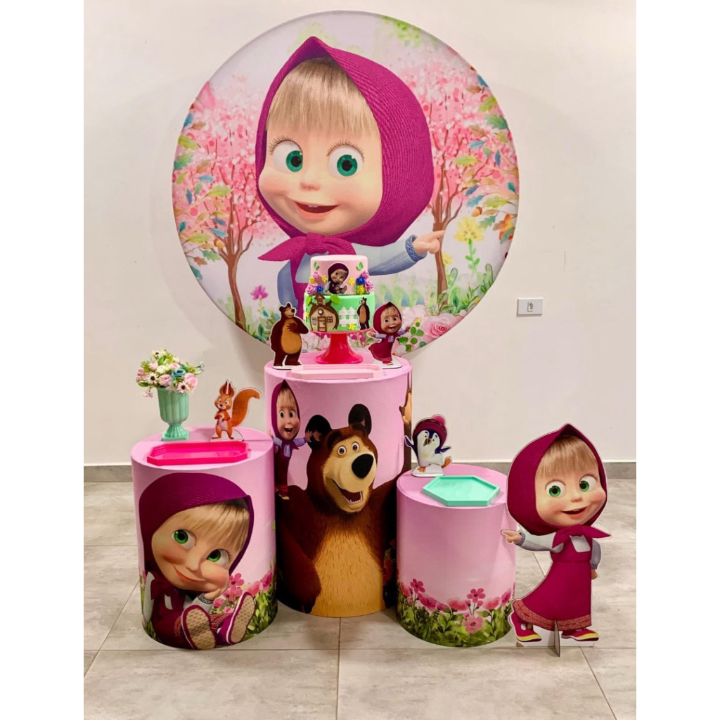 Masha E O Urso Kit 1 - Creare Decorações 