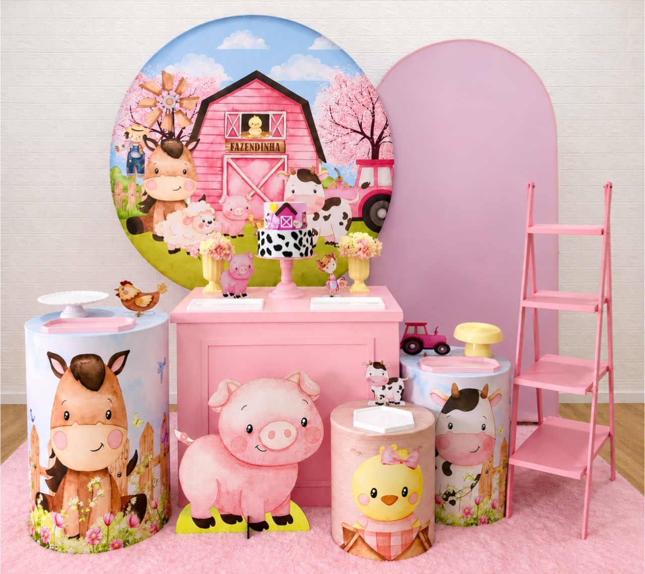Fazendinha Rosa - Kit 3 - Creare Decorações 