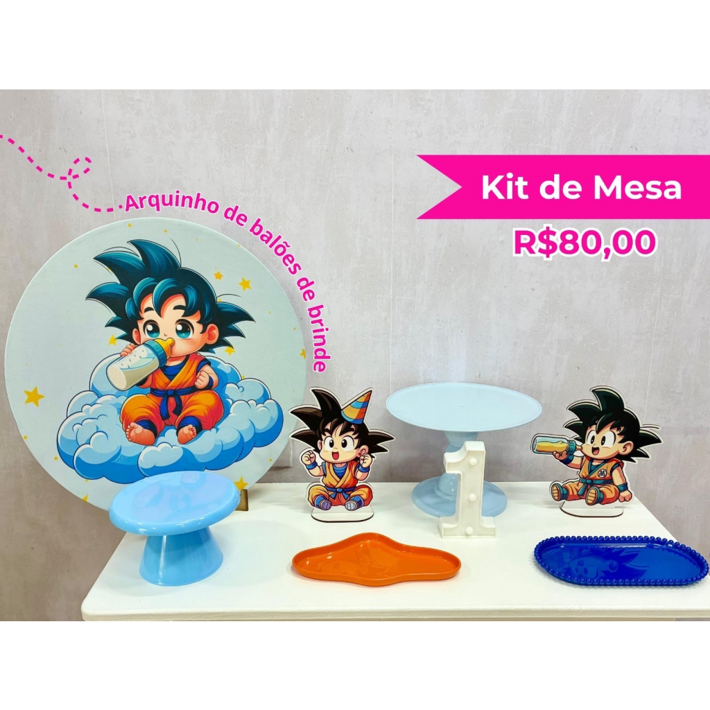 Kit de Mesa Goku Baby - Creare Decorações 