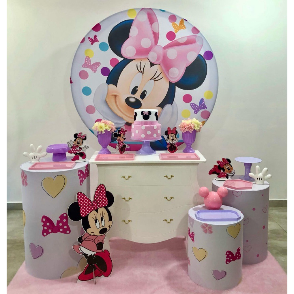 Minnie Rosa - Kit 2 - Creare Decorações 