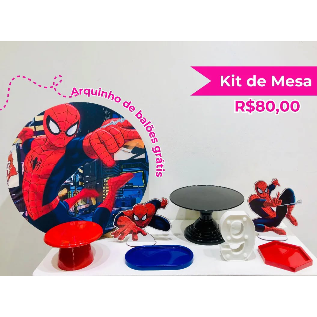 Kit de Mesa Homem Aranha - Creare Decorações 