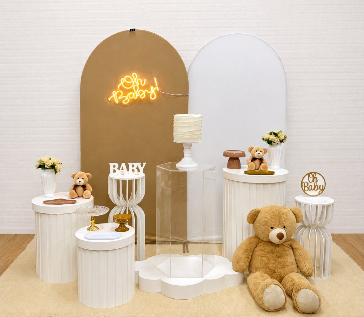 Oh Baby Bege - Composição 5 - Creare Decorações 