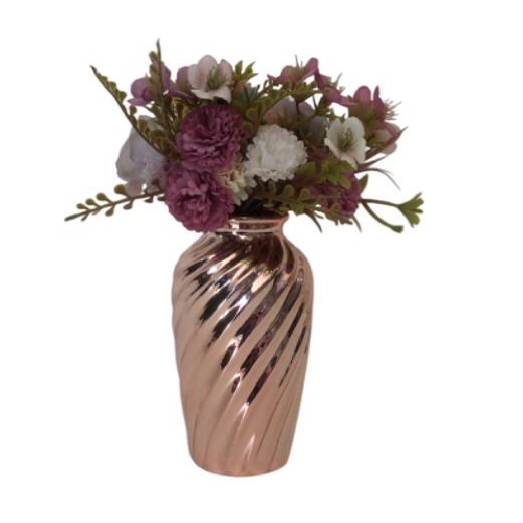 Vaso Pequeno Rose Gold Decorativo - Creare Decorações 