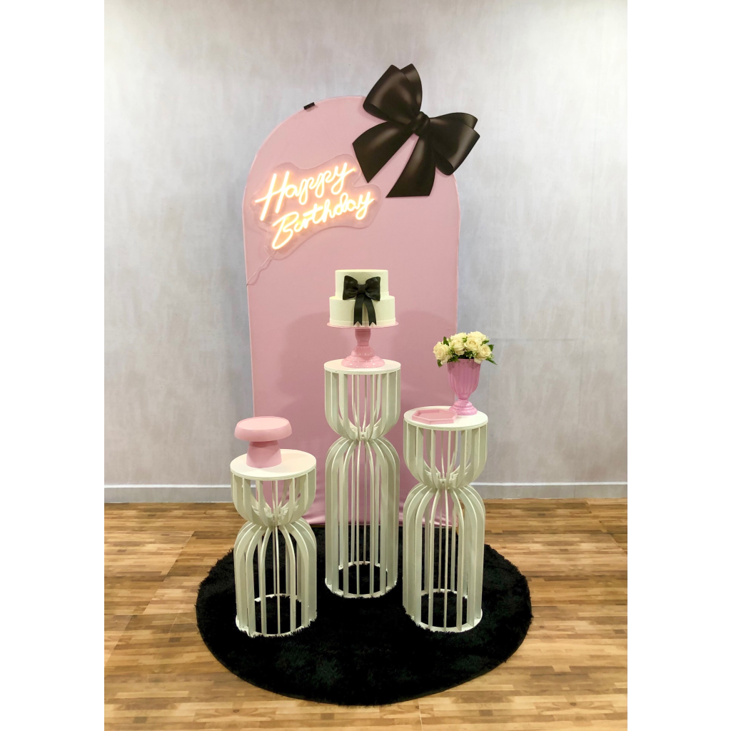 Laços Rosa 2 - Composição  - Creare Decorações 