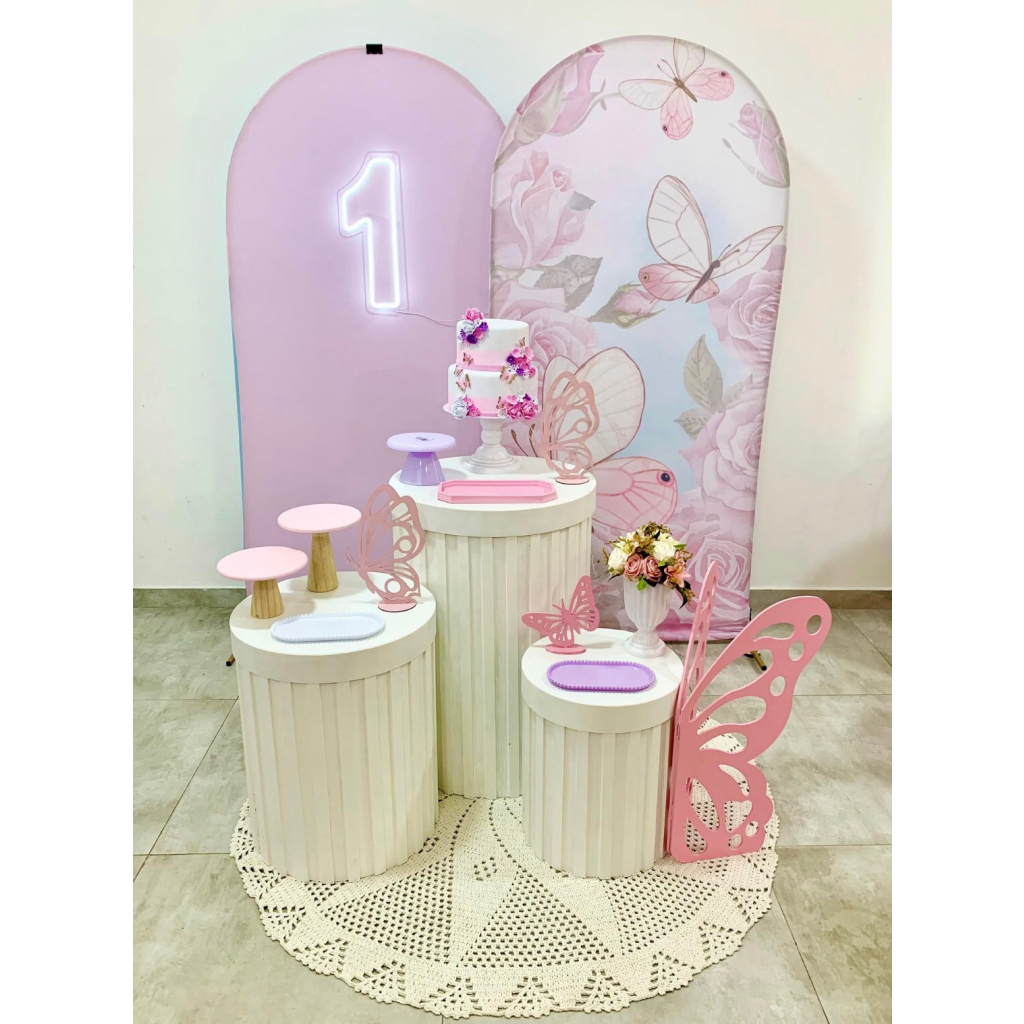 Jardim das Borboletas Rosa - Composição - Creare Decorações 