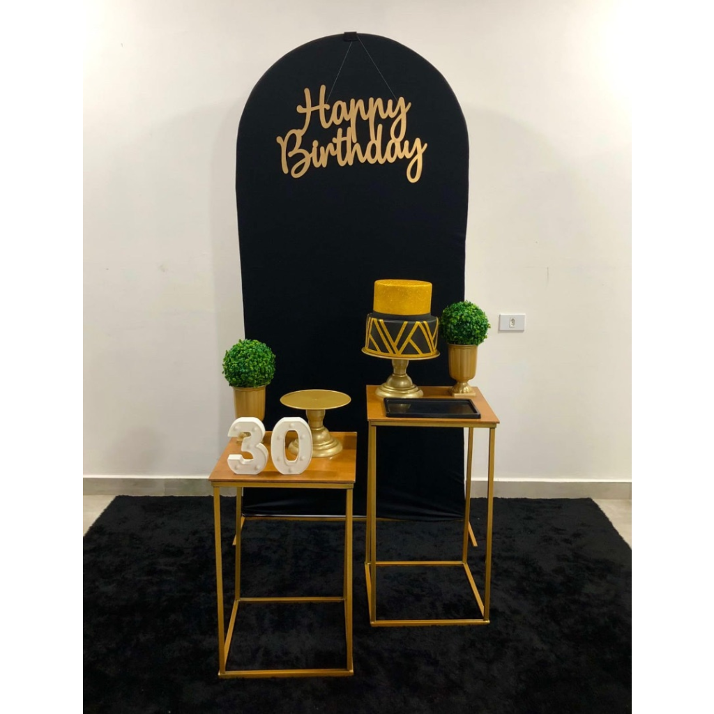 Preto E Dourado Kit 1 - Creare Decorações 