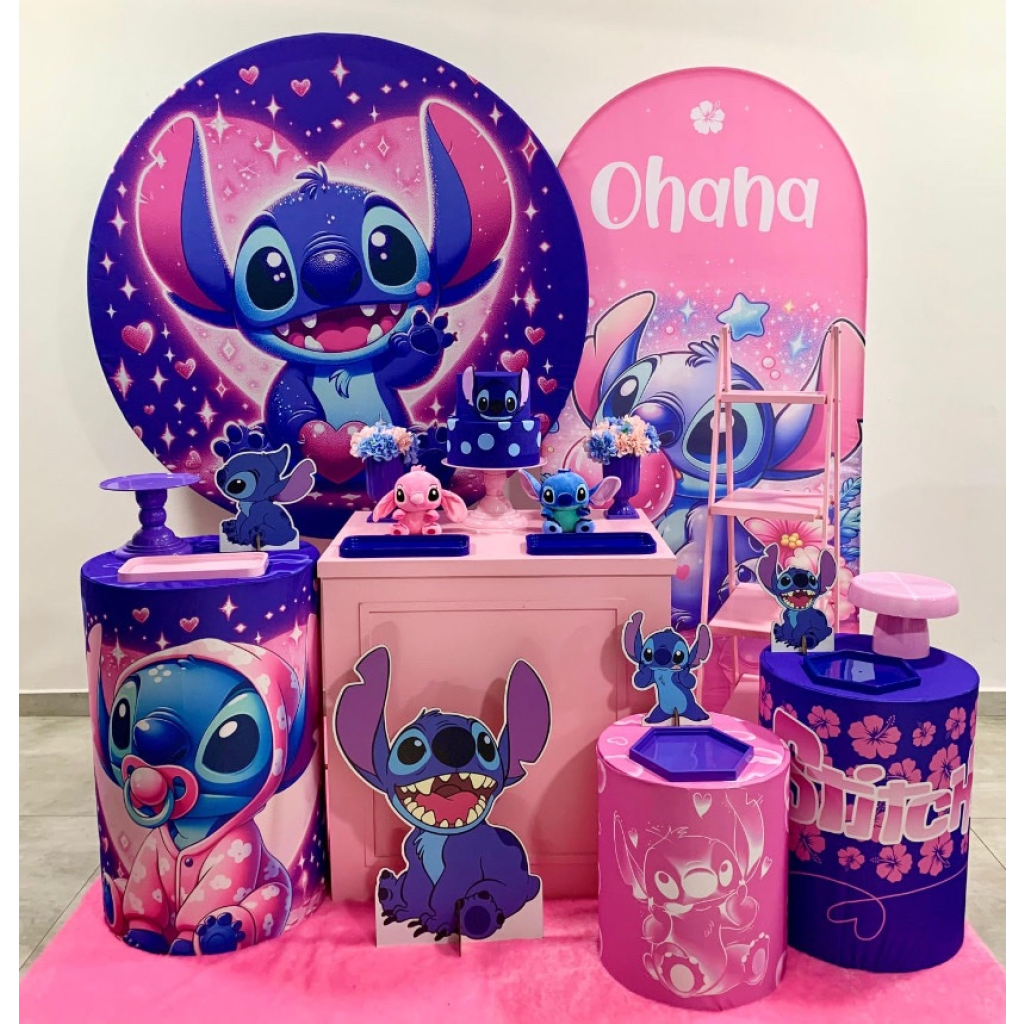 Stitch Rosa Kit 3 - Creare Decorações 