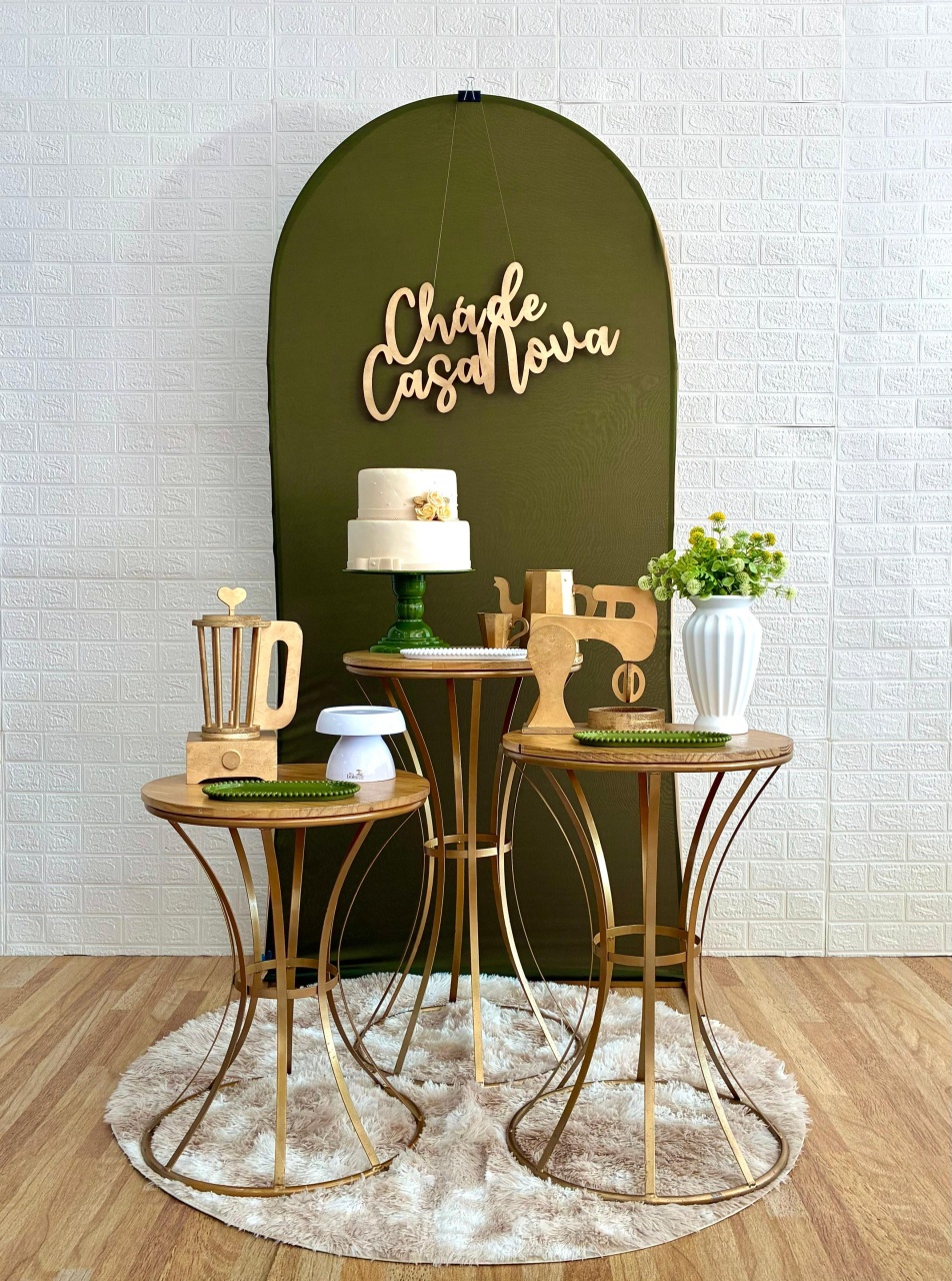 Chá de Casa Nova Clean Verde Oliva - Composição  - Creare Decorações 