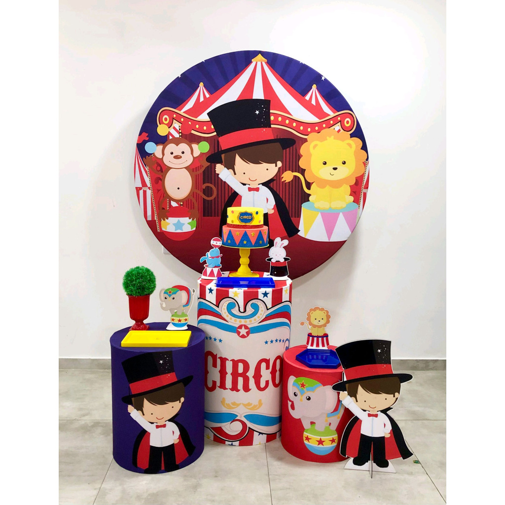 Circo Vermelho - Kit 1 - Creare Decorações 