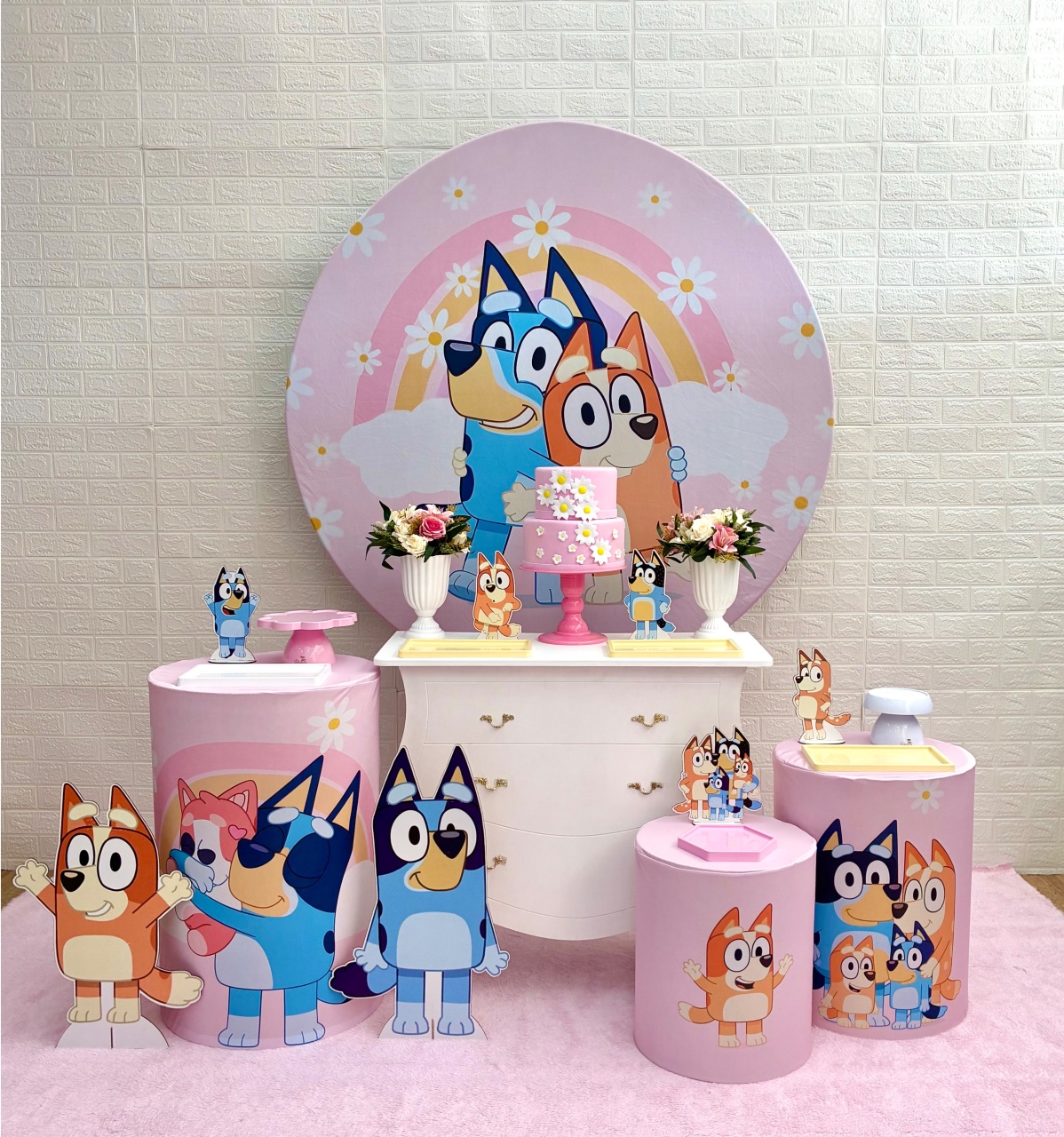 Bluey Rosa - Kit 2 - Creare Decorações 