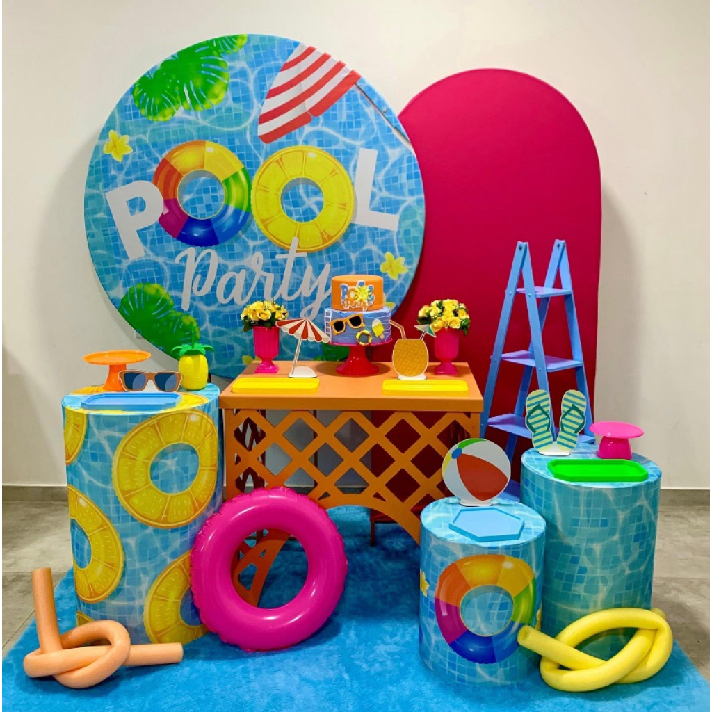Pool Party Menina Kit 3 - Creare Decorações 