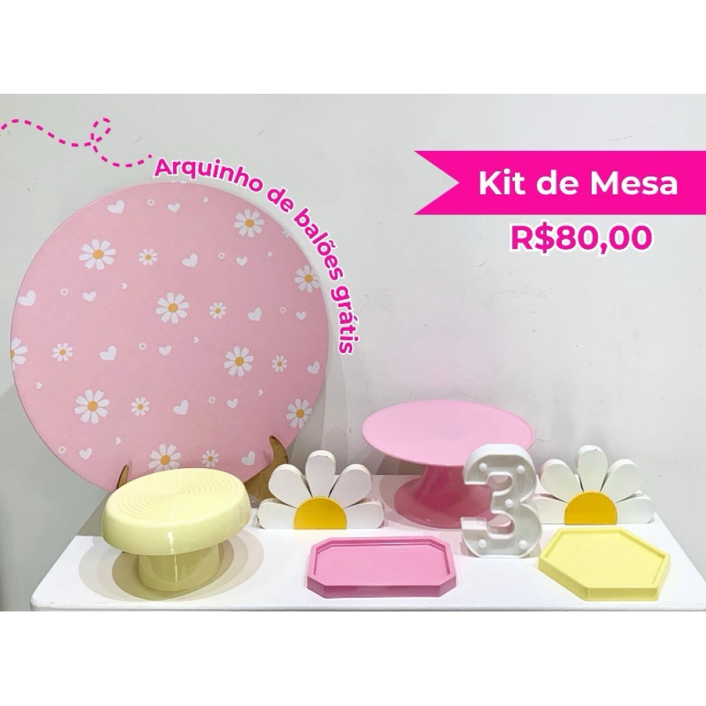 Kit de Mesa Margarida - Creare Decorações 