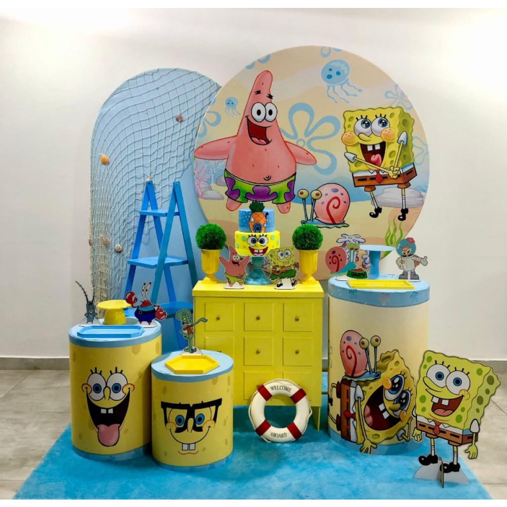 Bob Esponja Menino Kit 3 - Creare Decorações 