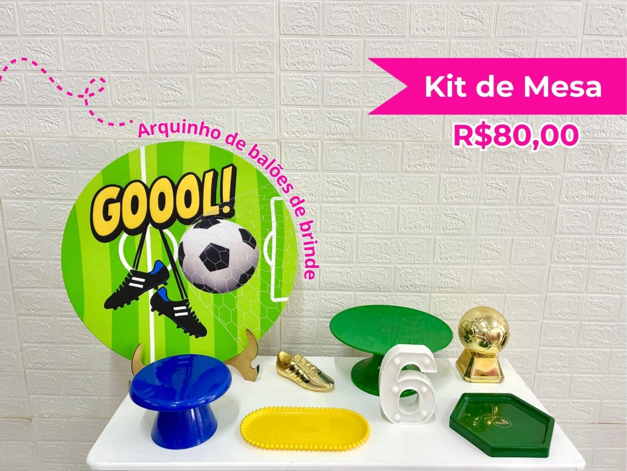 Kit de Mesa Goool  - Creare Decorações 