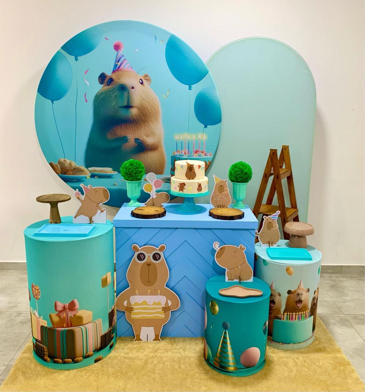 Capivara Menino - Kit 3 - Creare Decorações 