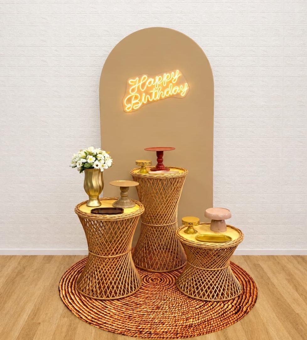 Bege - Vime Cálice - Creare Decorações 