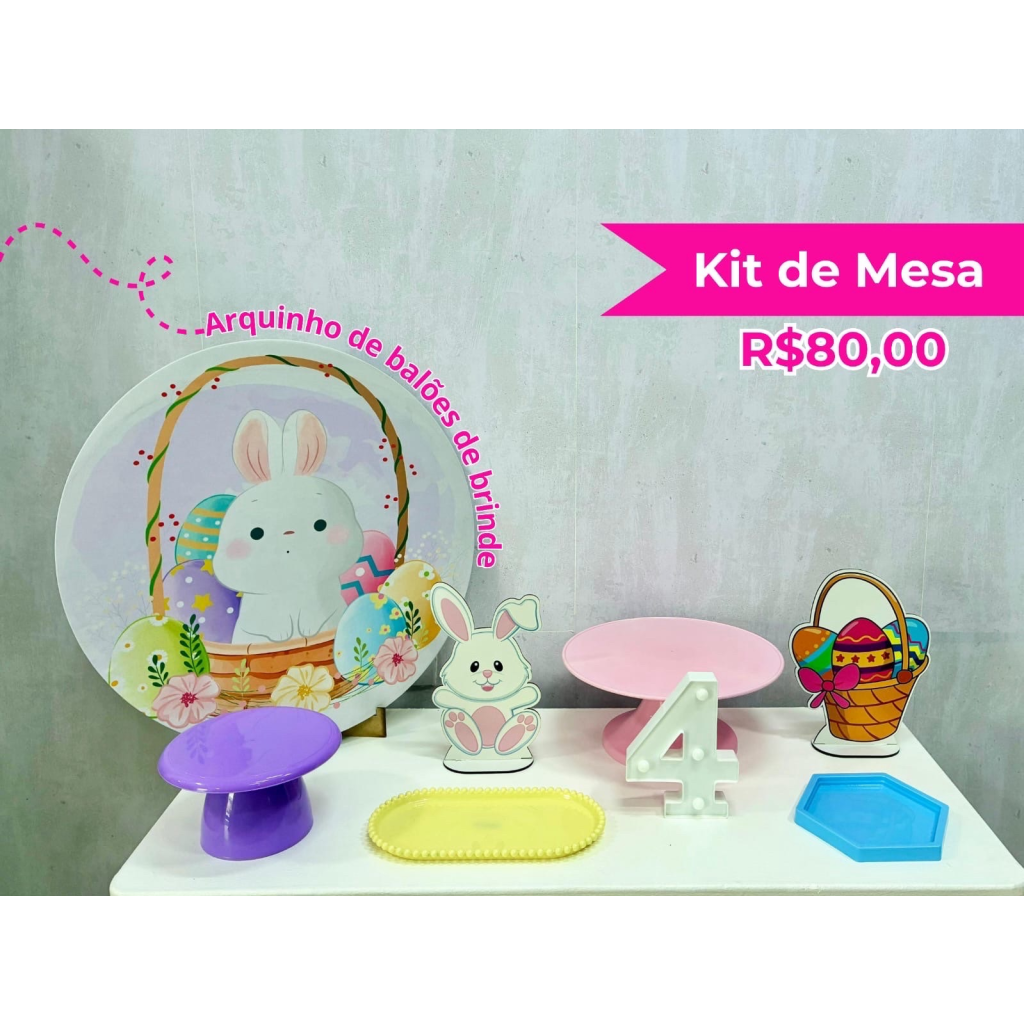 Kit de Mesa Páscoa Candy - Creare Decorações 