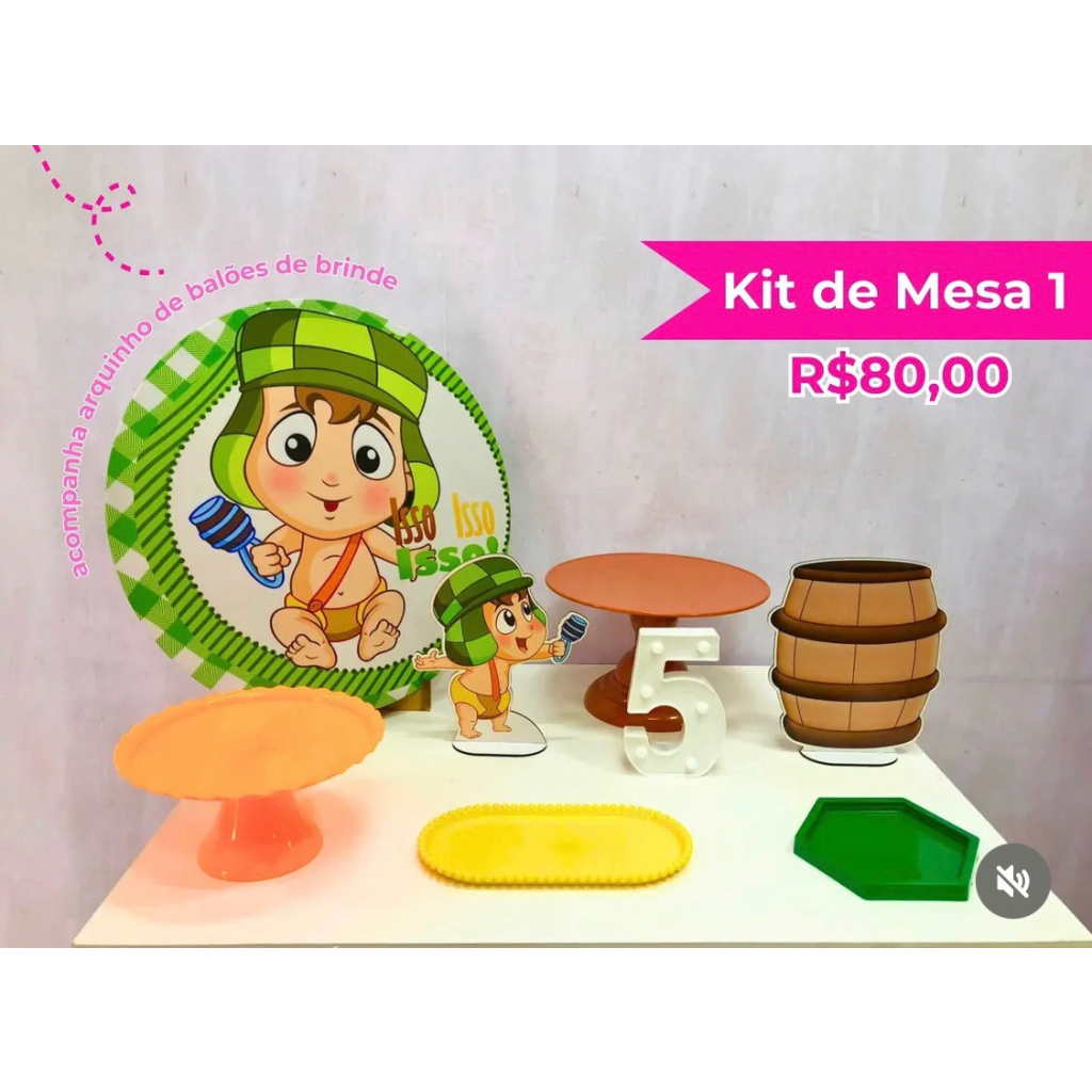 Kit de Mesa Chaves Baby - Creare Decorações 