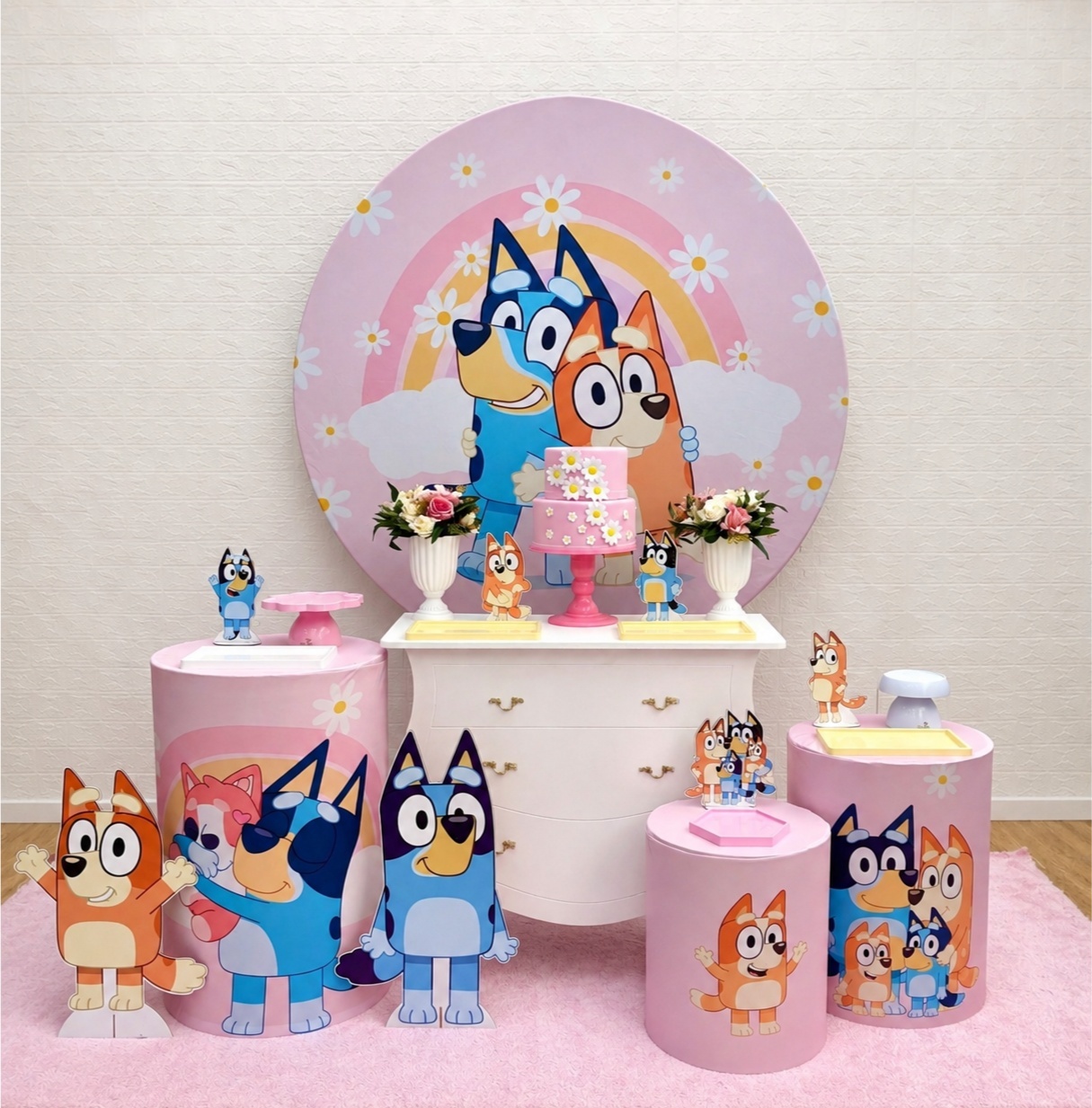 Bluey Rosa - Kit 2 - Creare Decorações 