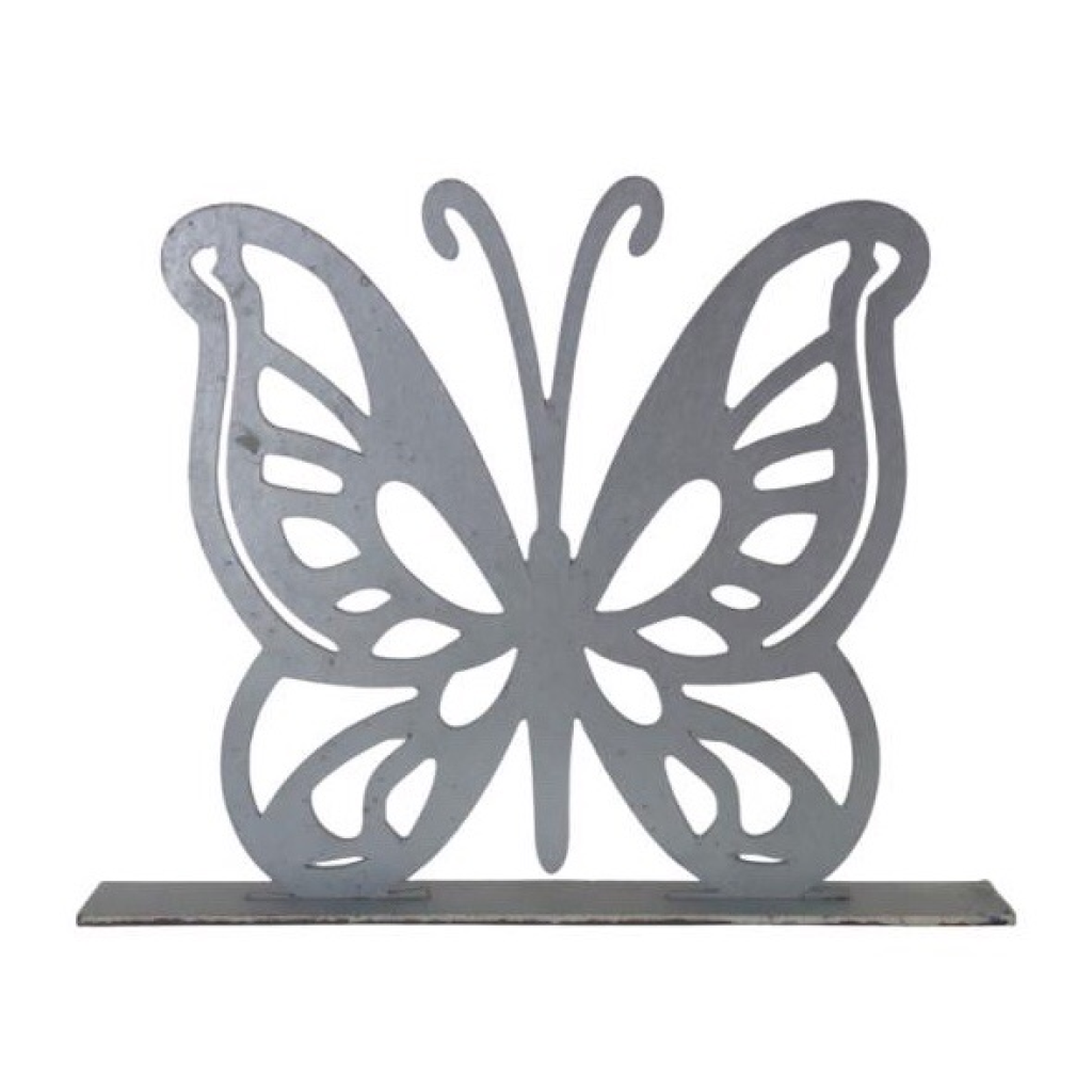 Borboleta Prata de Mesa Mdf - Creare Decorações 