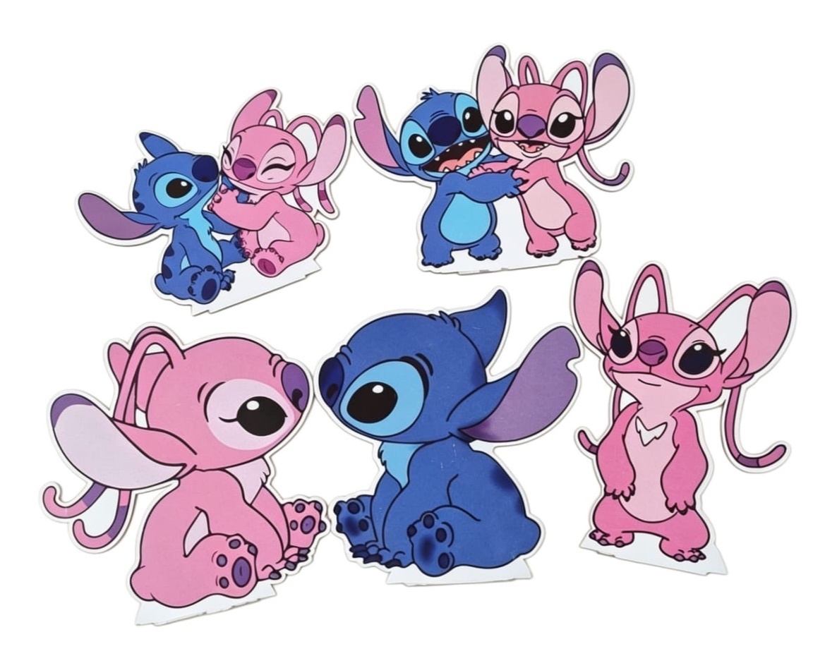 Display de Mesa Stitch E Angel - Creare Decorações 