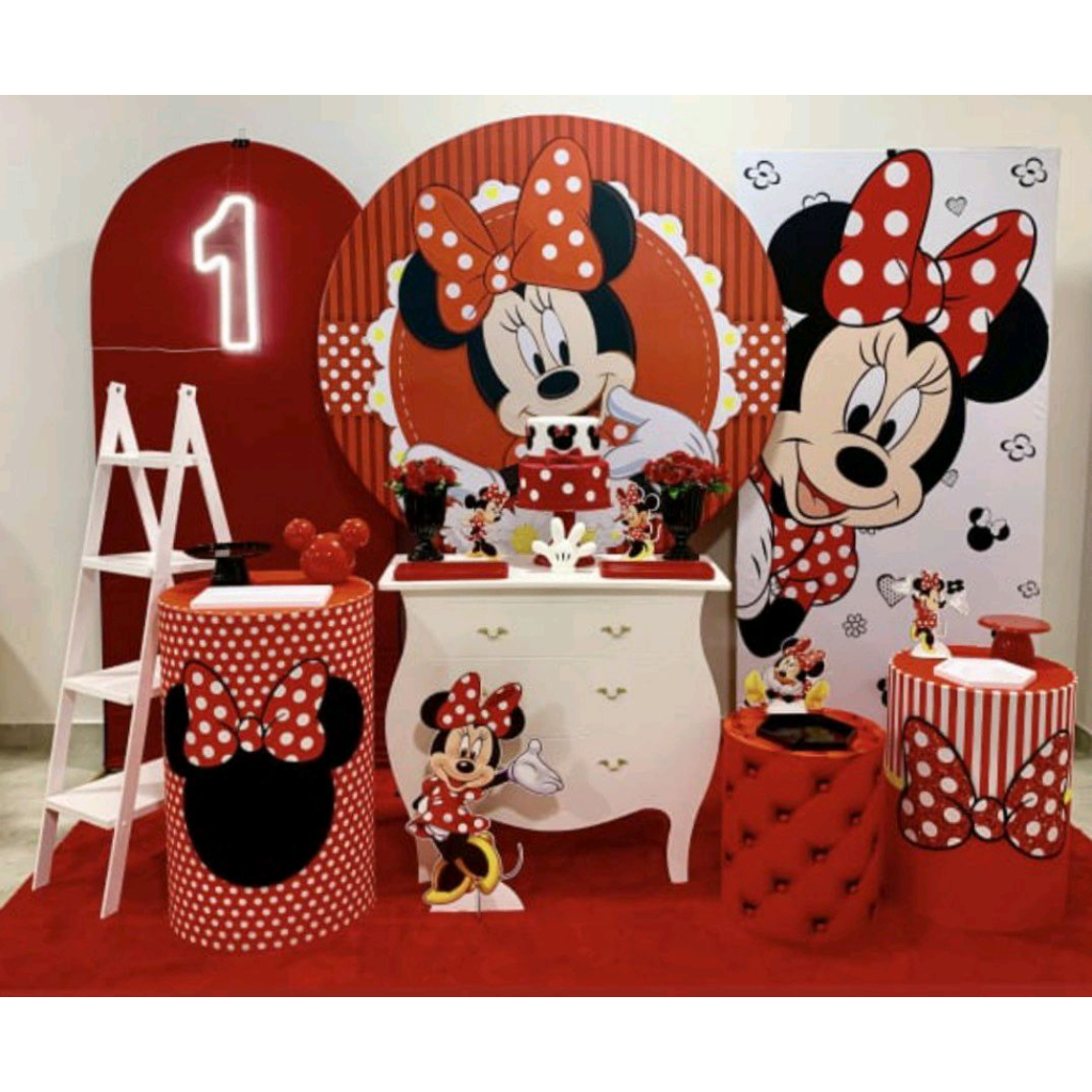Minnie Vermelha - Kit 4 - Creare Decorações 