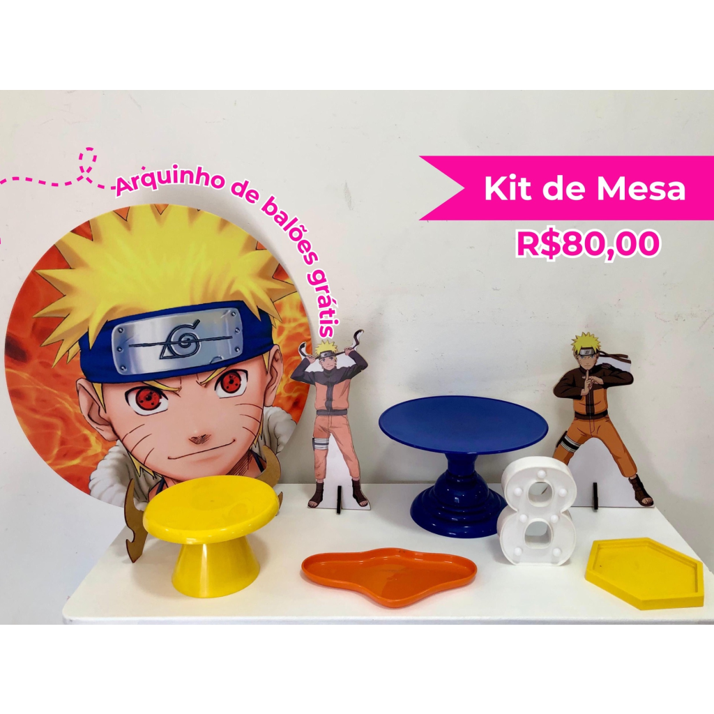Kit de Mesa Naruto - Creare Decorações 