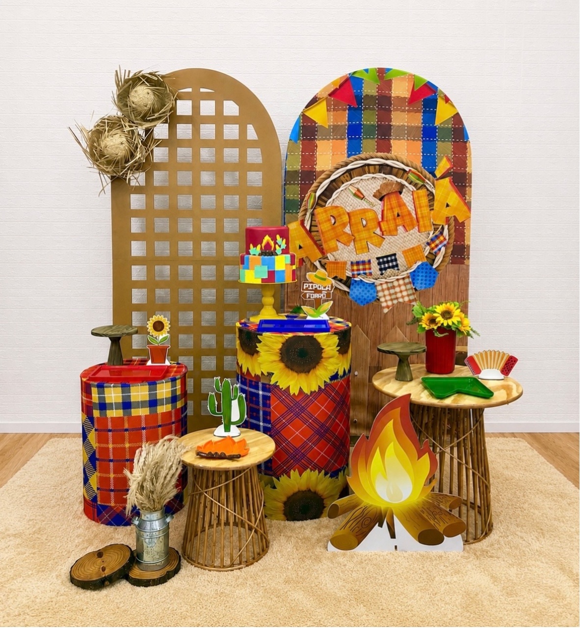 Arraiá - Coleção Vime - Creare Decorações 