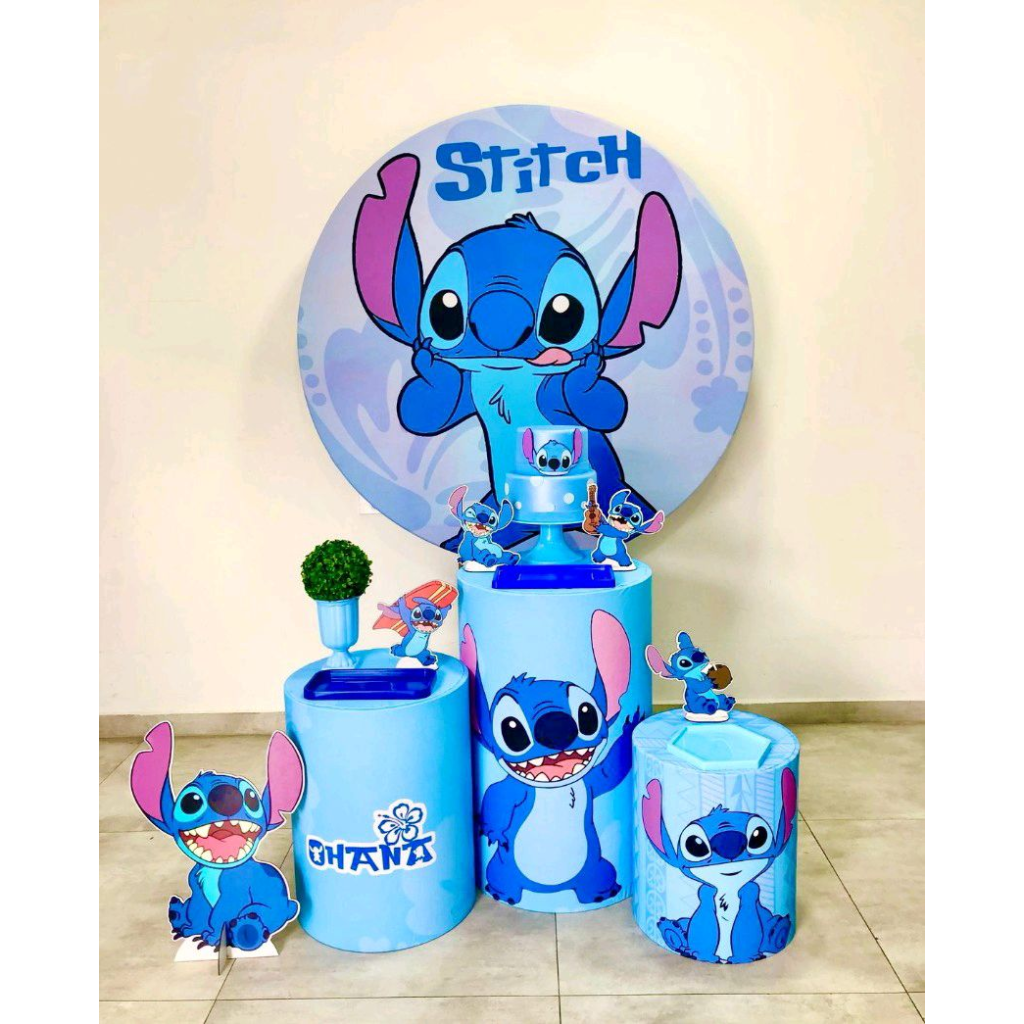 Stitch Azul - Kit 1 - Creare Decorações 