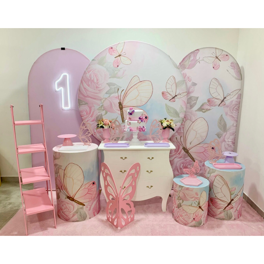 Jardim Encantado Rosa - Kit 4 - Creare Decorações 