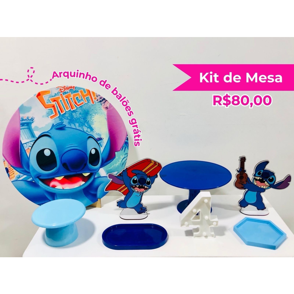 Kit de Mesa Stitch - Creare Decorações 