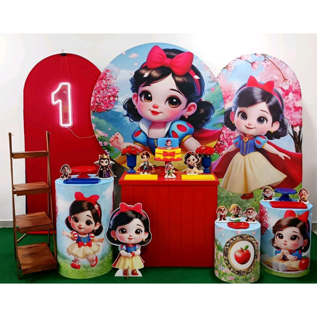 Branca de Neve Baby Ia - Kit 4 - Creare Decorações 