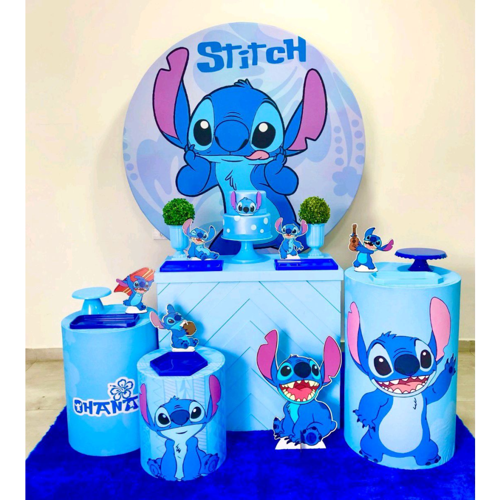 Stitch Azul - Kit 2 - Creare Decorações 
