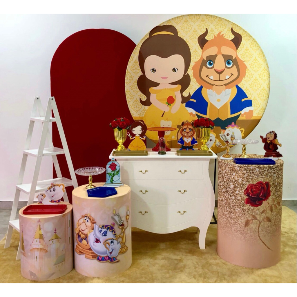 Bela E A Fera Cute - Kit 3 - Creare Decorações 