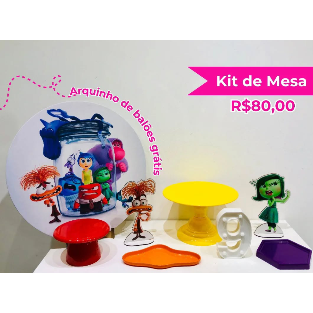 Kit de Mesa Divertidamente - Creare Decorações 