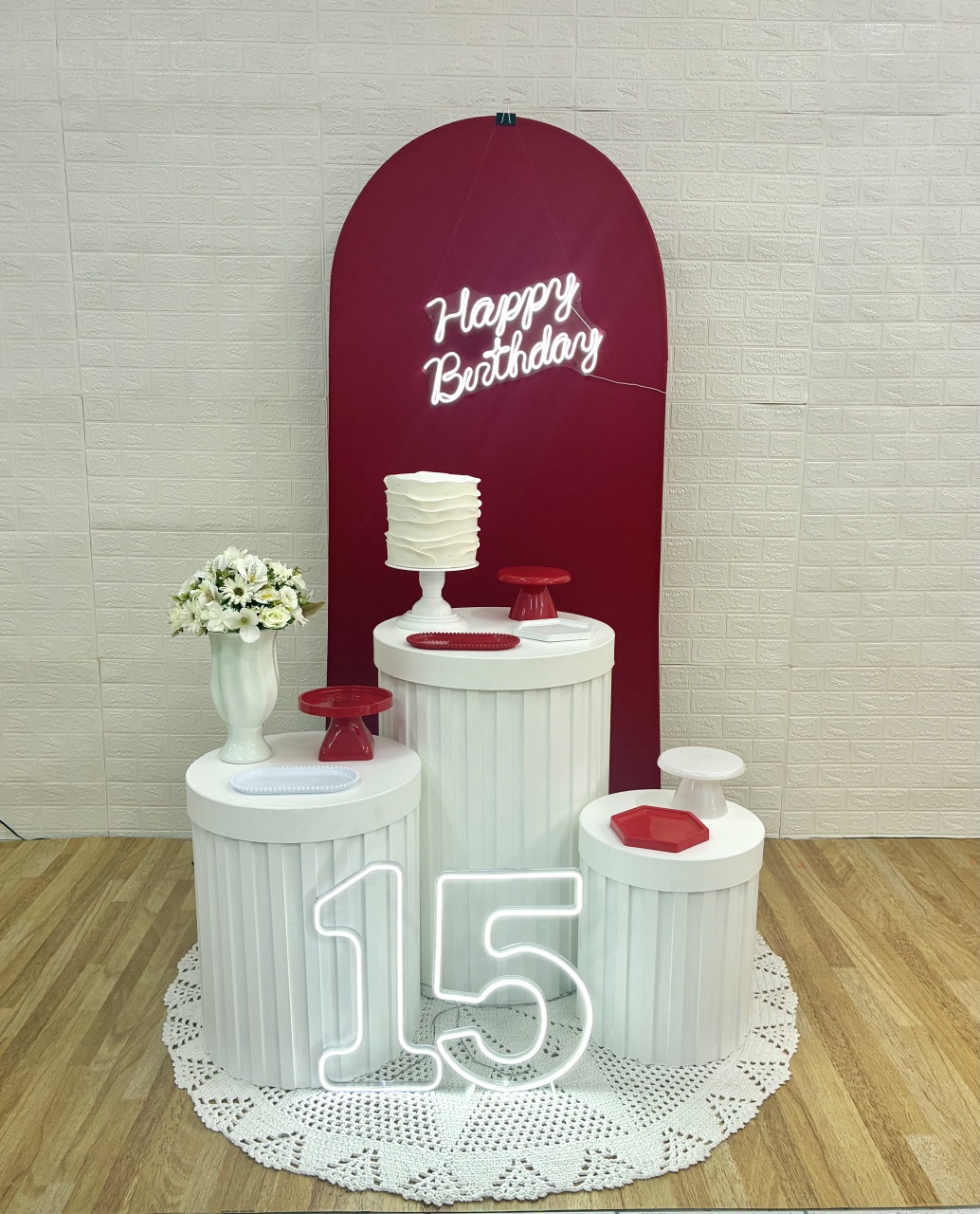 Vermelho Com Ripado - Composição  - Creare Decorações 