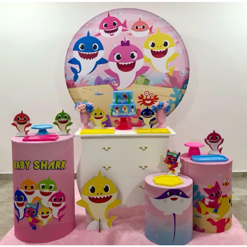 Baby Shark Menina - Kit 2 - Creare Decorações 