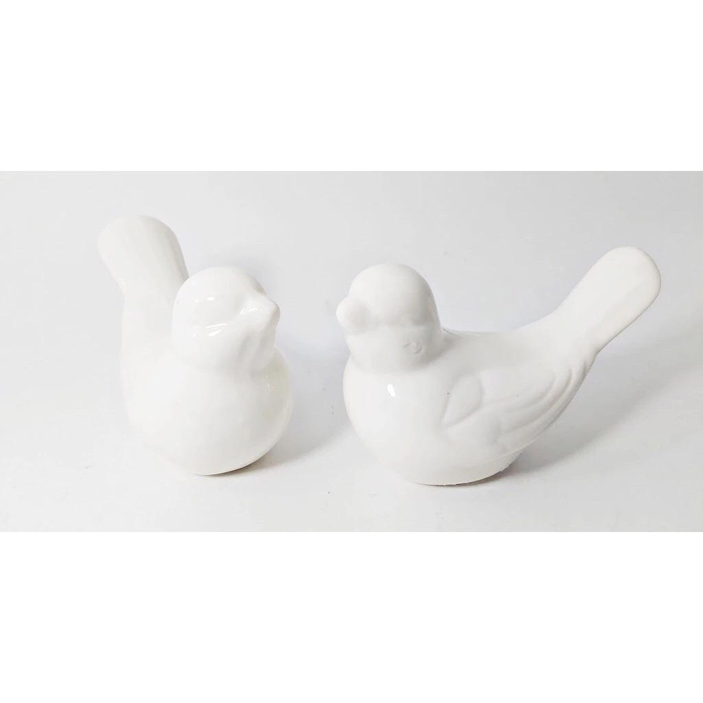 Casal Passarinhos Branco - Creare Decorações 