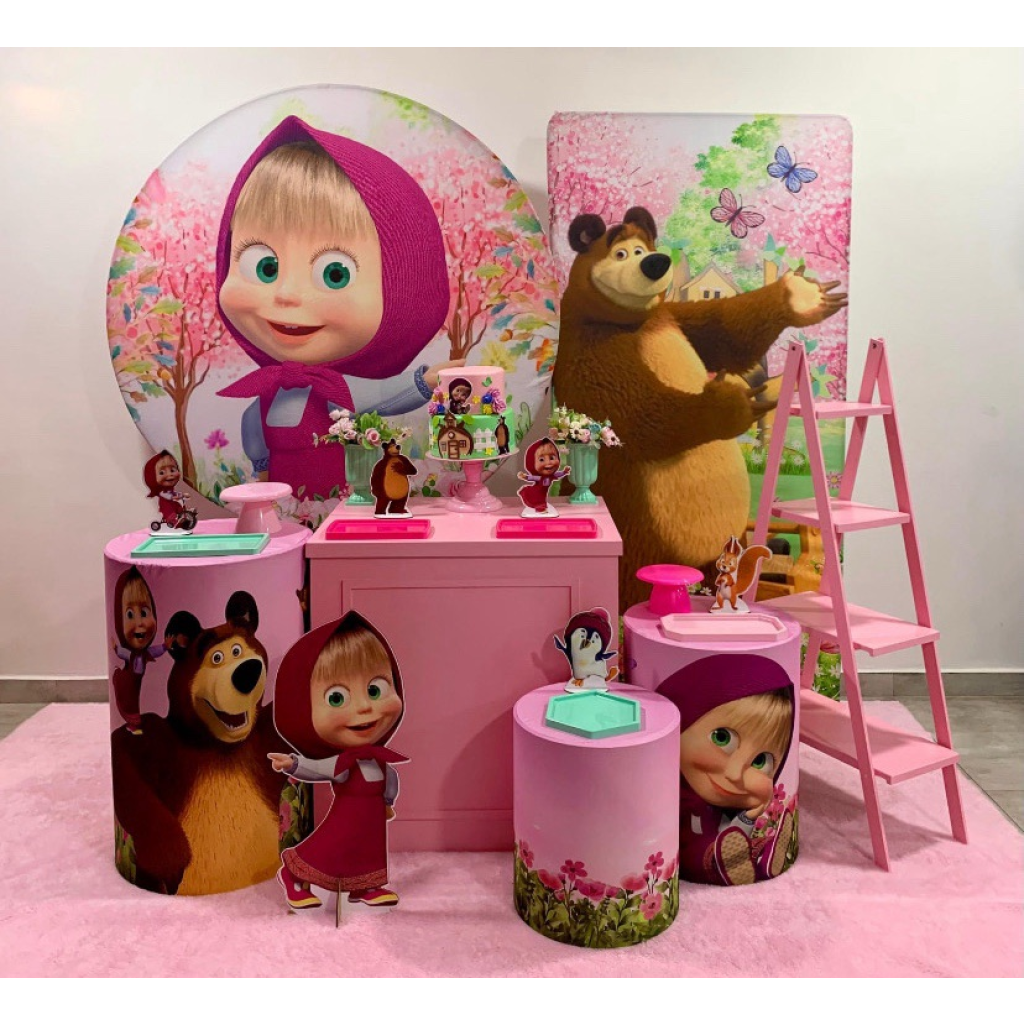 Masha E O Urso Kit 3 - Creare Decorações 