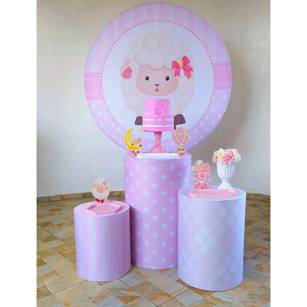 Ovelhinha Rosa - Kit 1 - Creare Decorações 
