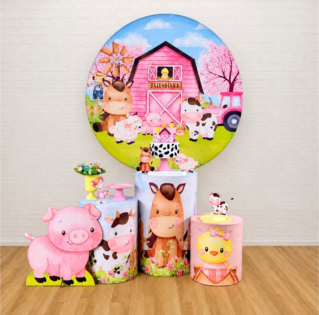 Fazendinha Rosa - Kit 1 - Creare Decorações 