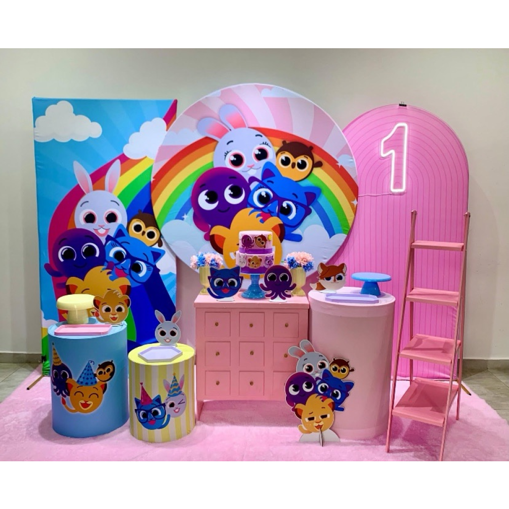 Bolofofos Menina Rosa Kit 4 - Creare Decorações 