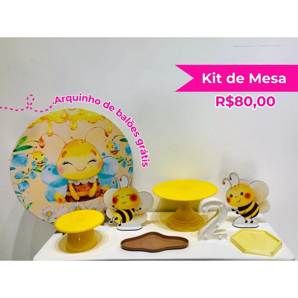 Kit de Mesa Abelhinha - Creare Decorações 
