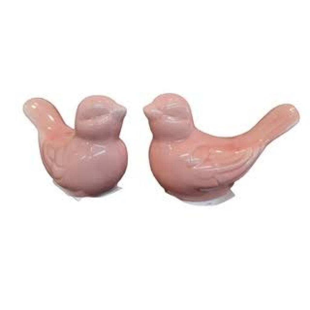 Casal Passarinhos Rosa Bebê - Creare Decorações 
