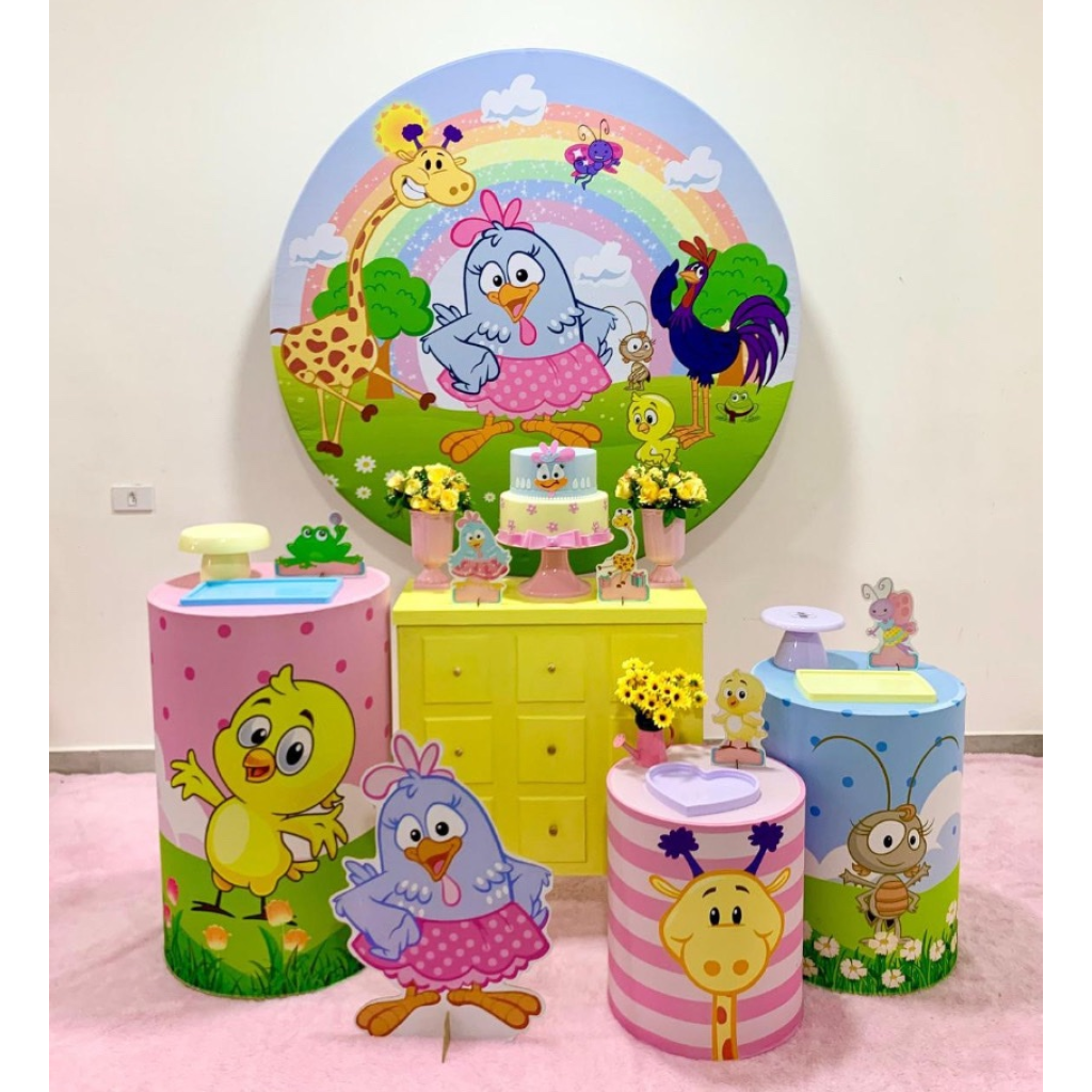 Galinha Pintadinha Rosa - Kit 2 - Creare Decorações 